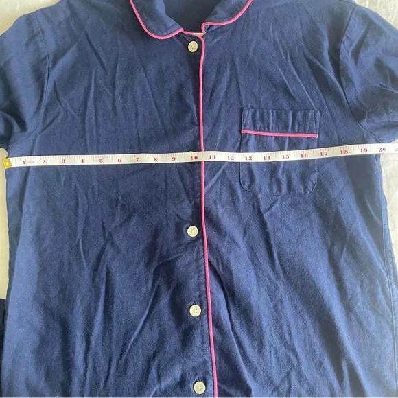 J. Crew Flannel Pajama Set Pink and Navy - Picture 6 of 15